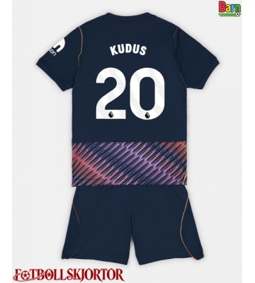 Tottenham Hotspur Mohammed Kudus #20 Borta Kläder Barn 2026-27 Kortärmad (+ Korta byxor)